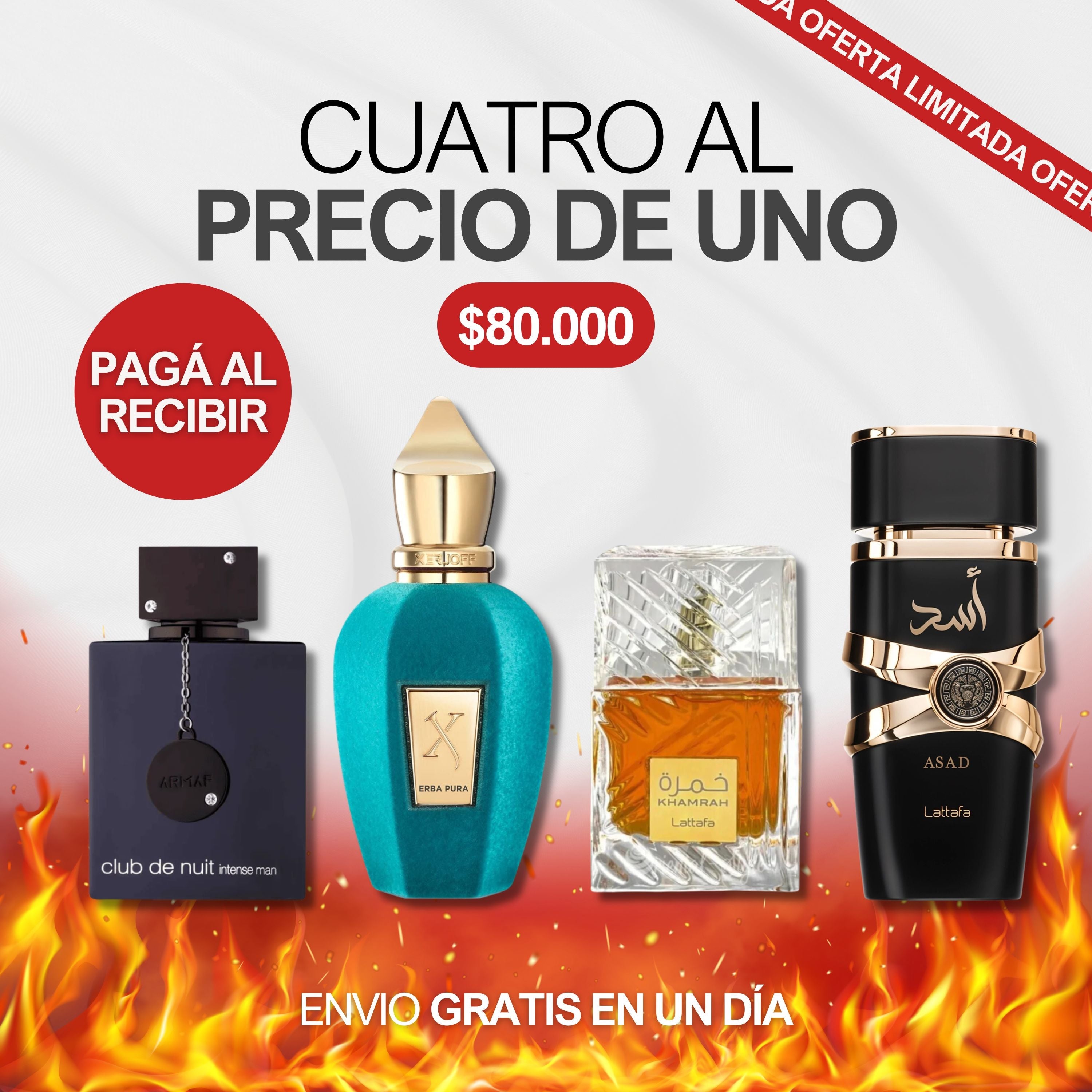 ¡4x1 ERBA PURA + CLUB DE NUIT + KHAMRAH + LATTAFA - PAGÁ EN TU CASA!