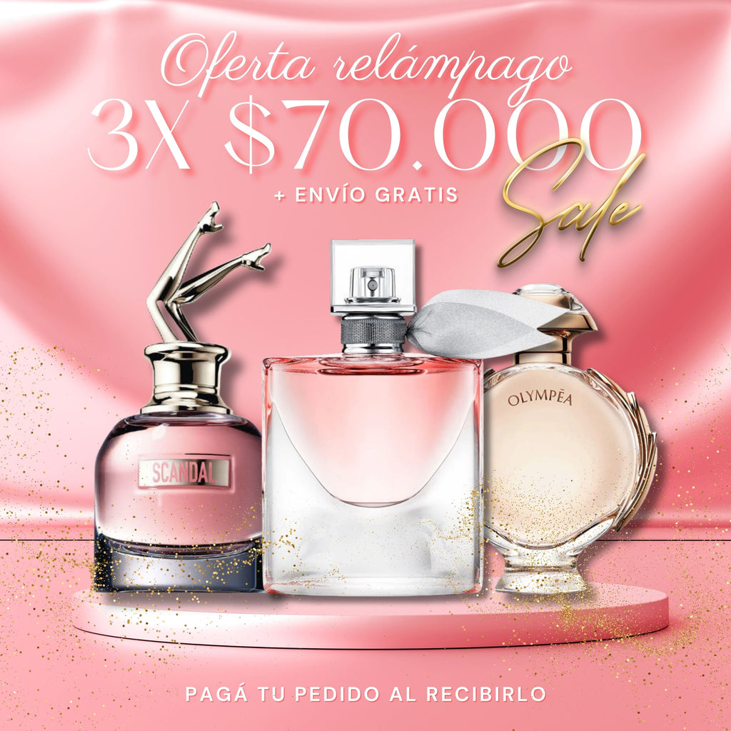 ¡3X1 PERFUMES! SCANDAL GAULTIER + OLYMPEA PACO RABANNE + LA VIE EST BELLE - PAGÁ EN TU CASA
