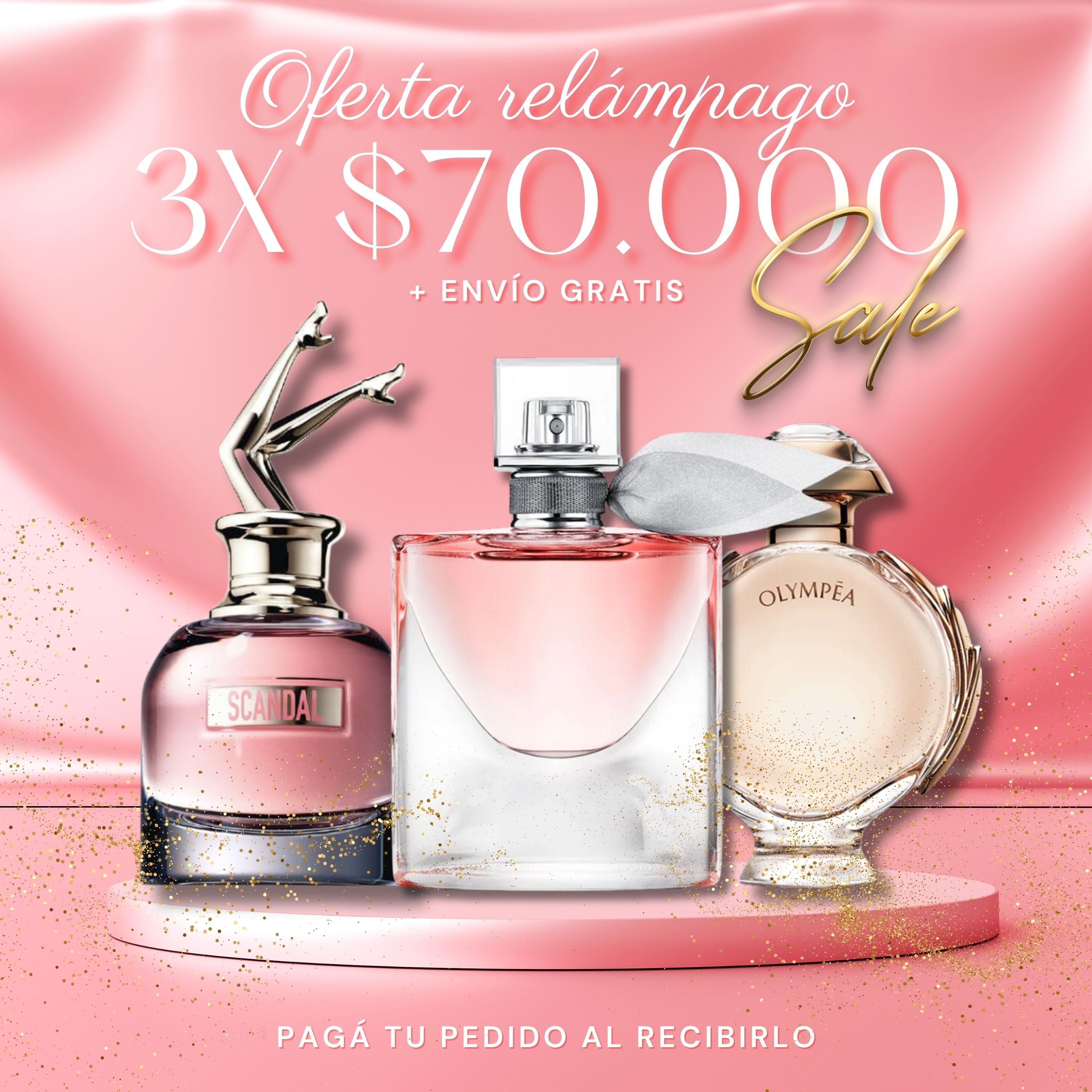 ¡3X1 PERFUMES! SCANDAL GAULTIER + OLYMPEA PACO RABANNE + LA VIE EST BELLE - PAGÁ EN TU CASA