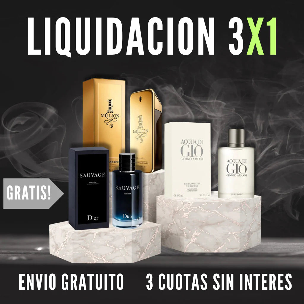 ¡3X1 PERFUMES! SAUVAGE + ONE MILLION + ACQUA DI GIO - PAGÁ EN TU CASA