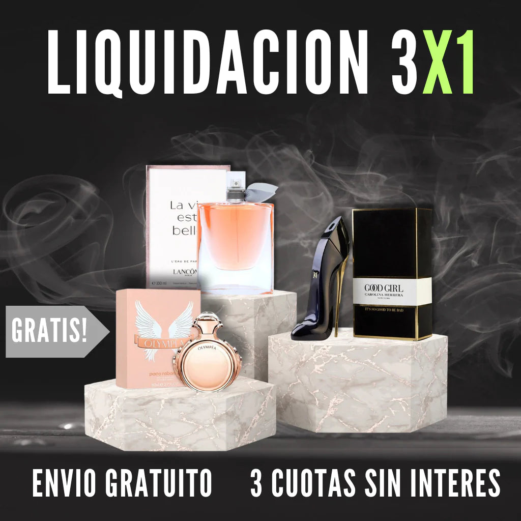¡3X1 PERFUMES! LA VIE EST BELLE + OLYMPEA PACO RABANNE + GOOD GIRL - PAGÁ EN TU CASA