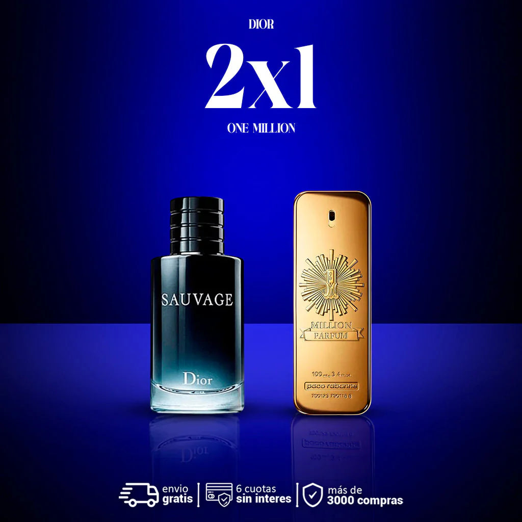 3X1 INVICTUS+ ONE MILLION + SAUVAGE - PAGÁ EN TU CASA