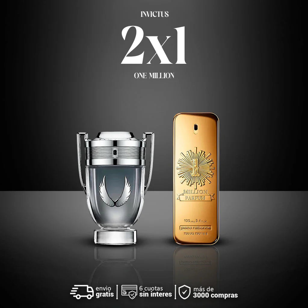 2X1 INVICTUS + ONE MILLION DE PACO RABANNE - PAGÁ EN TU CASA